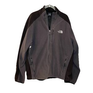 The North Face Men's Windwall Full Zip Softshell Jacket Apex Black Gray Size L